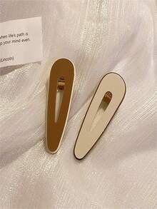 4pcs/A Set Of Milk And Coffee Colored Fashionable Hair Clips For Women, With Cute Side Clips And Alligator Hair Clips. The Notch Clip Is Suitable For Holiday Gifts For Girlfriends, Family, And Teachers, Claw Clips, Hair Claws, Hair Slide, Hair Barrettes