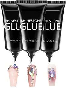 30毫升超强力美甲水钻胶，适用于3D美甲装饰、亮片凝胶、宝石美甲、钻石美甲，需UV/LED灯固化，美容礼品