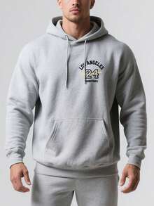 Custom-Designed Men's Hoodies With Various Text Options. Simply Upload A Picture To Create Your Own. A Stylish Choice To Create A Unique, Personalized Hoodie. A Perfect Gift For Yourself Or A Friend. - Grey - View 2