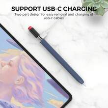 Classic Pencil Case Compatible With Apple Pencil Pro Case & Apple Pencil 2nd Generation Case, Compatible With Magnetic Charging And Double Tap, Silicone Sleeve Protective Cover Compatible With Apple Pencil