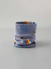 1 件柔软温暖的颈部保暖围巾 - 男孩和女孩的冬季面部保护 - 可机洗的青少年围巾，采用易环绕设计 - 适合滑雪、雪地游戏、日常户外活动的寒冷天气配件 - 送给青少年和青少年的理想礼物，冬季围巾，俏皮的动物图案 - 彩色 - 查看 14