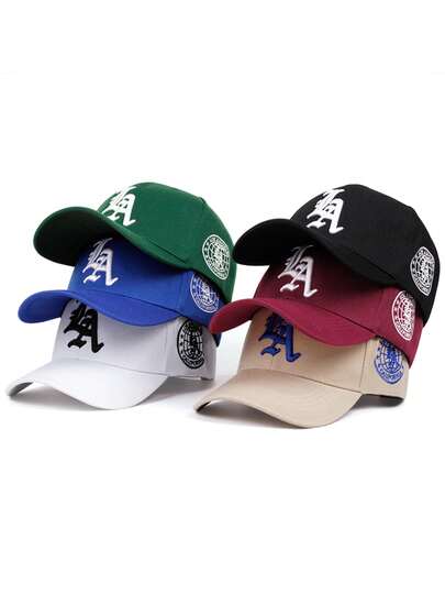 2026 Minimalist Stylish New Baseball Cap, LA Earth Embroidery Side, Men's Street Fashion Rock Skateboard Hat, Street Dance Creative Hip Hop Cap, Women's Outdoor Cycling Sun Hat, Adjustable Casual Decorative Sun Hat