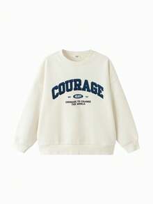 Balabala Tween Girl Sweatshirt 2025 Fall New Long Sleeve T-Shirt Family Matching - Off-white - View 1