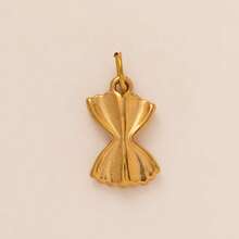 1件时尚精致INS不锈钢酒杯花鱼辣椒蝴蝶脸耳机DIY吊坠，镀18K金，不易氧化，适合情侣自由搭配 - 彩色 - 查看 15