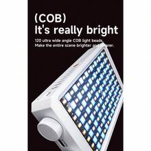 40W便携式LED摄影灯，显色指数98+，色温2800K~9000K，8000流明，口袋大小，自拍补光灯，温控，内置可充电电池，PD快充