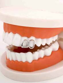 3Pcs 14k Copper Hollow Heart Cutout Clip-On Tooth Jewelry, Y2K Grillz Valentines Halloween Decor Grills For Teeth Wome - Multicolor - View 3