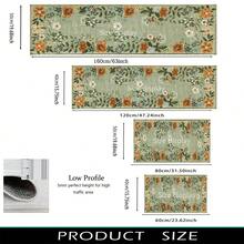 1pc Vintage Pattern Printed Rug, Faux Wool Mat - Highly Absorbent, Easy To Clean, Suitable For Home Decor, Farmhouse, Entryway, Indoor, Room, Kitchen, Dining Room, Small Office/Home Office, Sink, Laundry Room, Doormat, Kitchen Mat, Non-Slip Mat - Multicolor - View 3