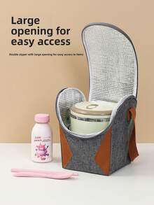 1pc Office Workers' Lunch Box Bags, Waterproof Hand-Held Insulation Bags, Student Insulation Bags, Insulated Ice Packs, Thickened Aluminum Foil With Rice Bags