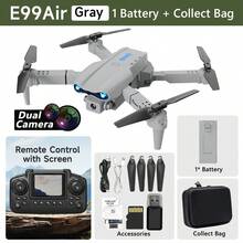 AXNEN 2026新款E99 AIR四轴飞行器无人机，配备双摄像头、2.4G FPV实时图传、一键降落、光流悬停、360°翻转，适合初学者，是万圣节、圣诞节和其他节日的完美礼物。 - 彩色 - 查看 15