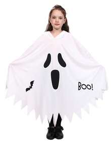 2025万圣节新款儿童发光鬼魂斗篷，儿童角色扮演魔鬼死神服装 - 彩色 - 查看 15