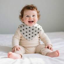 Benxoine Set de 5 baberos para bebé, baberos de muselina súper suaves y ajustables para babeo, adecuados para bebés niños y niñas, recién nacidos