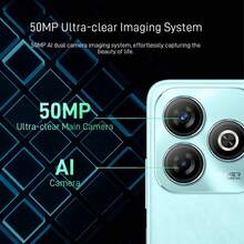 ZTE 中兴，智能手机，Blade A75 冰蓝色玄武岩黑色，已解锁，Android 13，（4GB RAM+10GB Fusion）+256GB ROM，5000mAh 电池，22.5W 充电，双 SIM 卡 4G，4G LTE，全球版本 - Ice Blue - 查看 3