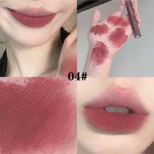 1pc Gege Bear Glossy & Matte Finish Lip Gloss, 5 Color Options, Long-Lasting, Moisturizing, Velvet Texture, Brightening
