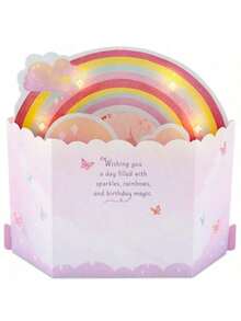 Paper Wonder Musical Birthday Pop Up Card Unicorns And Rainbows