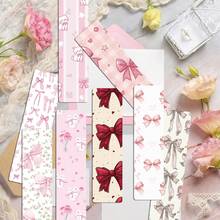 48个可爱粉色蝴蝶结书签，纸质阅读配件及装饰品，办公用品，派对小礼物，生日礼物，日记本，创意桌面装饰，返校礼物，房间装饰，家居装饰摆件，家居微缩小物 - 彩色 - 查看 7