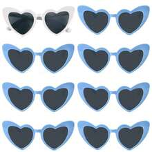 5PCS Heart Shaped Sunglasses For Wedding Party And Daily Travel Decoration,Candy Shower Gifts Accessories Bridesmaid Wedding Favor Women,Christmas