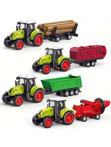 Kid-Friendly Inertia Tractor & Excavator Set - Educational Pull-Back Farm Vehicles,Great Gift For Aspiring Engineers,Kids Engineer,Tractor Book,Tractor>Kids Tractors,Tractor Bedroom,Toys Games,Kids Educational Toys,Tractor,Farm Toys,Tractor Toy,Tractor,Kids Toys,Tractor Toy,Thomas The Tank Engine,Bus,Big Tractor,Back To School - Multicolor - View 2
