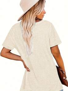 Women's Oversized Forbidden Forest National Park Retro Nature Graphic-Shirt - Casual Beige Tee Daily, Street, Summer, Vacation, Outdoor, Casual, Cozy, Adventure, Fantasy, Hiking, Travel,Weekend & Nature-Inspired Wear - Màu be - Xem 2