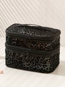 Túi đựng mỹ phẩm 2/3 tầng dung tích lớn, túi lưới đựng mỹ phẩm mới, trong suốt, có thể đựng cọ trang điểm, bông phấn, son môi, v.v., túi đựng mỹ phẩm, túi đựng đồ dùng văn phòng, túi nhỏ, túi đựng đồ trang điểm, vật dụng cần thiết khi đi du lịch. - Nhiều màu - Xem 8