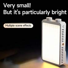 40W便携式LED摄影灯，显色指数98+，色温2800K~9000K，8000流明，口袋大小，自拍补光灯，温控，内置可充电电池，PD快充