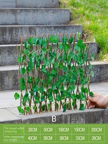 1pc Artificial Ivy Trellis Net, Artificial Plants, Expandable Fence, Wooden Lattice, Garden Decor Vines, Fake Greenery Leaf Fence, Privacy Screen, Adjustable, Suitable For Room Decor, Home Decor, Wall Decor, Bedroom Decor, Wedding Decor, Living Room Decor, Garden Decor, Outdoor Decor