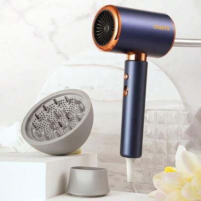  CRASTS Professional Hair Dryer, High Power, Blue Light Hair Care, Cold & Hot Air, Salon & Home Use, Quiet Operation