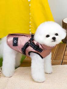 Quần áo thú cưng Áo vest chó Thu/Đông mới cho mèo Quần áo thú cưng Áo thun lông cừu Đồ dùng cho thú cưng không thấm nước - Hồng - Xem 14
