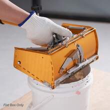 Drywall Flat Box, 10-Inch Wide Quick Clean, Aluminum Finishing Mud Box For Plasterboard, Wallboard, Sheetrock, Bonus Mudguard, Extra 2 Stainless Steel Blades (10/12-Inch)