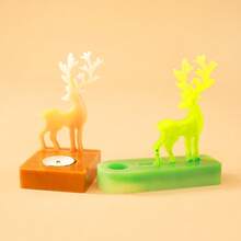 3D Christmas Silicone Molds - Snowflake & Reindeer Shapes, Suitable For Candle, Epoxy Resin, Soap Making Home Decor Christmas Decorations Room Decor