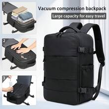 LONNKE Vacuum Compression Backpack - Airline Approved, Lightweight & Spacious, Multi-Functional Travel & Business Bag, With Adjustable Shoulder Straps, Water Bottle Pocket, Laptop Compartment, Nylon Lining, Luggage Strap, Washable, Travel Essential | Adjustable Strap Backpack | Zipper Closure, Travel Backpack - Multicolor - View 11