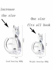 2/4/8pcs Cat Tail Shaped Wall Hooks, Cartoon Design, Hole-Free Transparent Waterproof, Minimalist & Cute, Suitable For Kitchen, Bathroom And Bedroom, Adorable & Practical, Can Be Used For Wall Decor, Hanging Christmas And Halloween Decorations, Flags, Ribbons, Affordable And High Quality