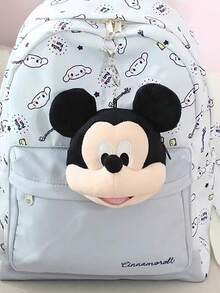 1 Stück   Maus Kopf Mini Rucksack Münzbeutel, Anime Figuren & Puppen Schlüsselanhänger mit verstellbarem Riemen und Reißverschluss, süßes Party Gastgeschenk, Geburtstagsgeschenkidee für Mädchen und Kinder, Cartoon Charakter Sammlerstück Accessoire