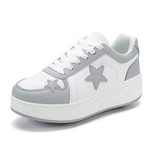 Teens' Roller Skates, 4-Wheel Detachable, Multifunctional Heelys For Boys, Casual Sports Shoes With Star Laces, Suitable For All Seasons