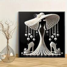 DIY 钻石画套装，亚克力圆钻，卡通主题刺绣马赛克艺术，全套适合初学者，非常适合家居装饰和墙壁艺术 - 彩色 - 查看 2