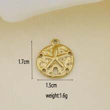 1pc Stainless Steel Fashionable Beach Vacation Pendant, DIY Handmade Bracelet, Earring, Hanging Decor Accessory