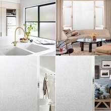 Película de Privacidad para Ventanas (45x400CM), Película Decorativa para Vidrio, Película de Vidrio Esmerilado, Privacidad de Vinilo para Ventanas, Adhesivo Estático Sin Pegamento, Resistente a los Rayos UV - 1 - Ver 8