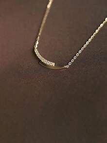 BALMORA 1件925纯银优雅几何闪亮立方氧化锆双层吊坠项链，适合女性佩戴参加派对、日常佩戴，也可作为友谊饰品或礼物。