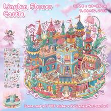 New Large Size DIY Scene Stickers, Adult Landscape Stickers, House Stickers, Scrapbooking Stickers, 3D Miniature House Micro Landscape Stickers, DIY Scrapbook Stickers, Landscape Stickers, Scenery Stickers, Notebook Stickers, Reusable, Multiple Sizes Available