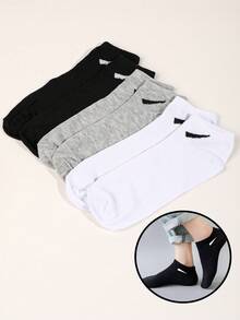 20/10/5/3 Pairs Of Men's Cotton Socks, Short Socks, Invisible Socks,With Double Thread Anti Slip Design,White Socks,Black Socks,Low Cut Ped Socks,Ankle Socks, Moisture Wicking, Soft And Breathable, Suitable For Business And Leisure, Home And Sports, College Style, All Seasons For Daily Wear,Random Colors