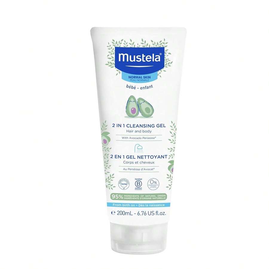 Mustela 2 In 1 Cleansing Gel 6,8oz 6.76oz/200ml - Multicolor - View 1
