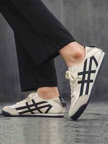 (Order One Size Up) (Thin Sole, Lightweight, Convenient)! Lightweight And Soft, Suitable For Spring And Summer Wear Or Layering, Convenient For Travel Or Daily Casual Wear, High-Quality Best-Selling Commuter Minimalist Couple Shoes, Fashionable Canvas Mesh Trainers, Style Athletic Shoes, Flat Casual Shoes (Multiple Colors Available) Saudi National Day 49221407 - Blue and White - View 4