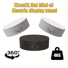 1pc Mini AI Electric Rotating Display Stand, Adjustable Speed, Cute Solid Display Platform, Rotating Base Suitable For Photography, Live Streaming And Product Display, With Forward And Reverse Function, Can Be Used For Model Display - Multicolor - View 2