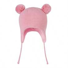 Cute Pom Pom Babys Winter Hat Infant Earflap Knit Warm Cap For Boys Girls Toddler Kids Thermal Lined Beanie