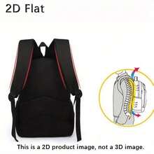 3pcs Gamer Backpack Set With Large Capacity Backpack, Pencil Case & Lunch Bag - Neon Glow--The-Dark Design, Adjustable Shoulder Straps, Durable Polyester, Zippered Compartments - Stylish School, Travel & Commuting Gift For Gamers (Black Base With Neon Patterns), Backpack Purse, Backpack For Women, Leather Backpack For Women, Backpack For Women Travel, Backpack Set For Women, School Essentials,  Accessories, Sturdy Construction, Highquality Fabric, Office Workers, Purse For Women - 黑色 - 查看 8