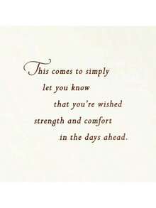 Sympathy Card White Flowers Strength And Comfort