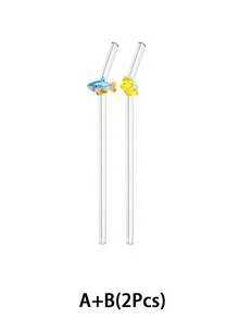 1 Cái/2 Cái/1 Bộ Ống Hút Thủy Tinh Hình Động Vật Biển Hoạt Hình Với Nhiều Màu Sắc Cá Mập, Sao Biển, Cá Ngựa, Bùa Nàng Tiên Cá, Ống Hút Trong Suốt Có Thể Tái Sử Dụng, Dùng Cho Đồ Uống Lạnh, Trà Sữa, Cà Phê, Nước Ép, Sinh Tố, Nhà Bếp, Nhà Hàng, Tiệc Cocktail, Trở Lại Trường Học, Quà Tặng Cho Bạn Gái/Bạn Trai, Cha Mẹ, Bạn Bè, Đồ Dùng Cho Ngày Lễ, Halloween, Lễ Tạ Ơn Và Giáng Sinh - phong cách 1 - Xem 15
