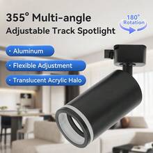 3pcs/4pcs/6pcs GU10 Recessed Ceiling Track Lights, Replaceable Bulb, Spotlight For Room, Living Room, Bedroom, Corridor, Kitchen, Closet, House, Store, Supermarket, Clothing Store, Mall, Studio, Restaurant, Bar, Gym, Dance Studio. Voltage: 85-265V, Black/White Available - GU10 Track Light - View 6