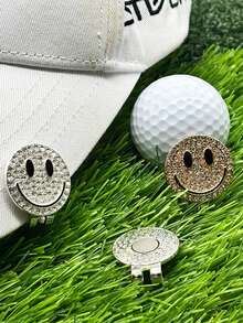 1/2 Packungen Golfball-Marker - mit Diamanten Mützenclips und Positionsmarkern, Easy-Green Accessoires. Das perfekte Golfgeschenk - Verschiedenfarbig - Übersicht 3