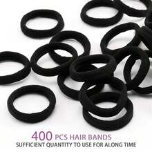 500/400/300/200/100条装黑色发圈，女士/女孩适用，无缝加厚弹力发圈，不伤发，可扎持久辫子、马尾辫和中长发，柔软发带，适合秋季、旅行、美发工具、女士配饰、美发用品、秋季、头发、发饰、旅行、发饰、女士配饰、女士发饰、美发工具、美发用品、美妆配饰、礼物、旅行、女士礼物、美发用品、圣诞礼物