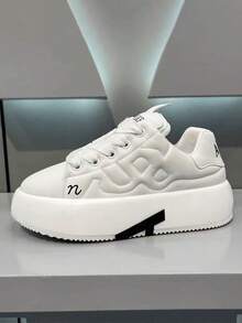 Zapatos casuales de moda para hombres, zapatillas deportivas con suela gruesa y diseño de letra A, aptas para todas las estaciones